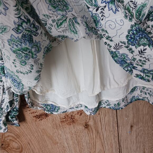 Loft Garden Shirred Yoke Blouse Size Small Petite - Picture 5 of 11